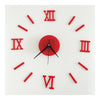 Roman Digit Acrylic Wall Clock Decoration    red acrylic