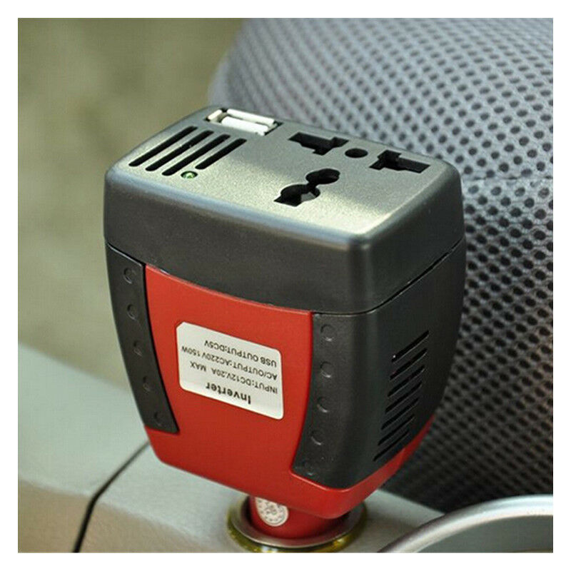 Inverter 12V DC to 220V AC+USB 5V Converter charger laptop adapt 150W Car  Power