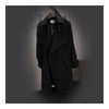 Viento Abrigo Larga Manga Ajustada Medio Largo Mujer Attire Negro