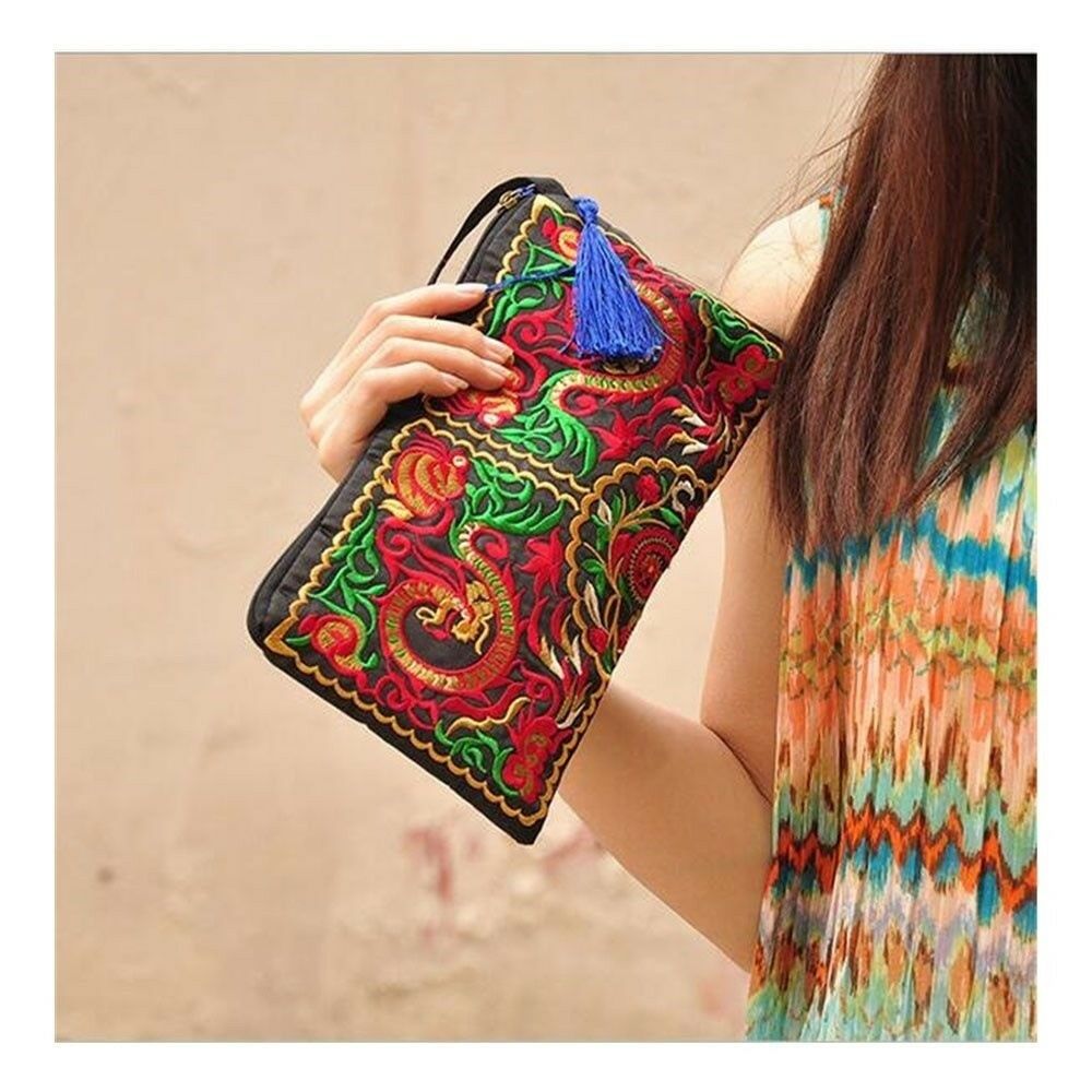 Fashioanble National Style Handbag Vintage Woman Embroidery Small Bag Coin Case