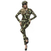 Army Green Drillmaster Costume Cosplay Bar Camouflage Game Uniform