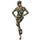 Army Green Drillmaster Costume Cosplay Bar Camouflage Game Uniform