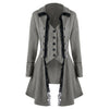Damen Viktorianischer Steampink Weste Angenäht Spitze Mantel Jacke Frack