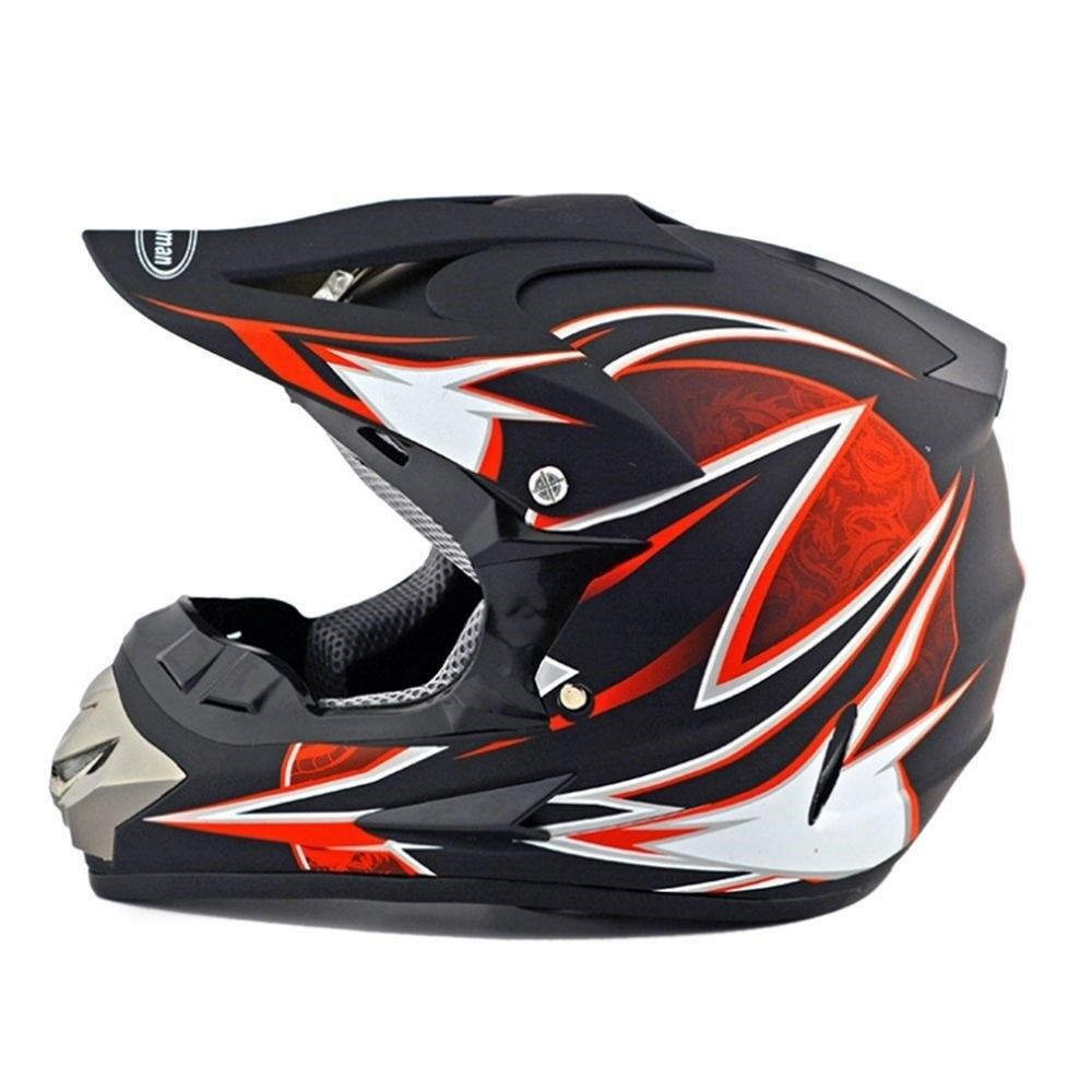 Motorcycle Motor Bike Scooter Safety Helmet dull black dragon