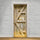 New 3D DIY PVC Waterproof  Door Wall Sticker Wooden Door qd020
