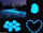 100pcs Hot Man-Made Glow in the Dark Pebbles Stone for Garden Walkway  Blue