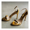 Thin High Heel Shoes Sandals Metal Color Simple All-match Stiletto Summer Party