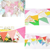 Cotton Cloth Hang Stripe Pennant Birthday Party Decoration Children Party Venue