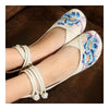 Small White Shoes Old Beijing Cloth Embroidered Shoes   white