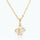 Necklace Lucky Clover 18K Gold Platinum Zircon Pendant  yellow