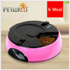 6 Meal Timed Auto Pet Feeder Dog Cat Digital Display Time-lapse Automatic Tray