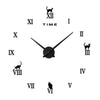 Wanduhr Super Groß 3d Acryl Spiegel Diy Schwarz