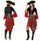 Women Pirate Costume Adult Sexy Swashbuckler Wench Girl Halloween Fancy Dress