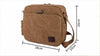Vintage Hommes Multifonctionnel Canvas Sac à Bandoulière Serviette