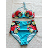 Bikini Swimwear Swimsuit Bathing Suit China Style ky blue