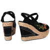 High Heel Peep-toe Embroidered Sandals Shoes
