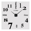 Creative Horloge Murale Simple Silencieux Diy Miroir Noir