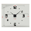 Super Grand Acrylique Horloge Murale Diy Miroir Chiffre Argent