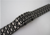 Futurista Cool Azul Diseño Led Lava Reloj Metálico Negro o Plateado Pulsera Ban