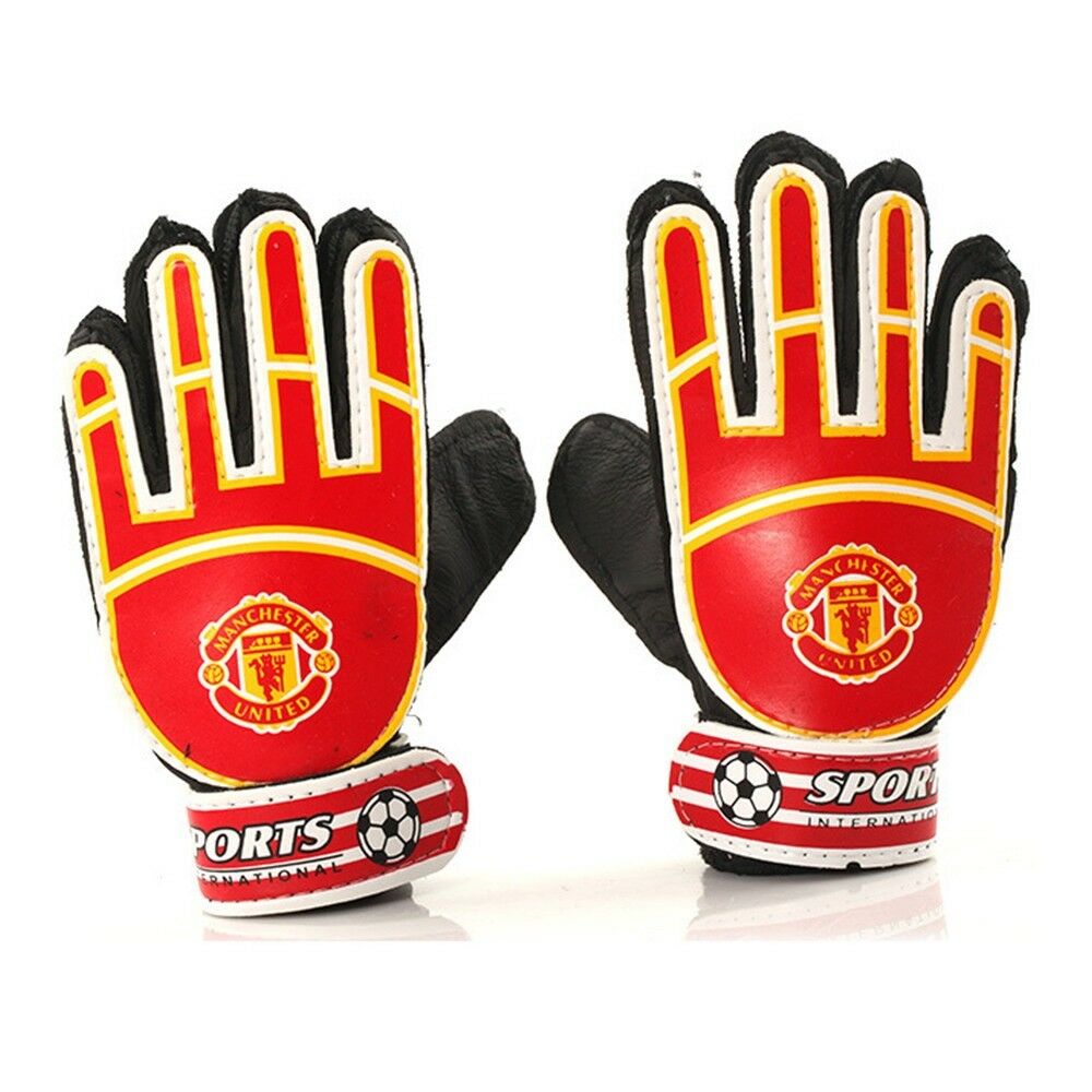 Professional Goalkeeper Gloves Roll Finger Non-slip   red   child 6#