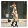 Big Fur Collar Plus Size Extra Long Thick Slim Down Coat    camouflage