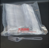 Disposable Plastic Fork Set 100 Piece Pack black/apparent
