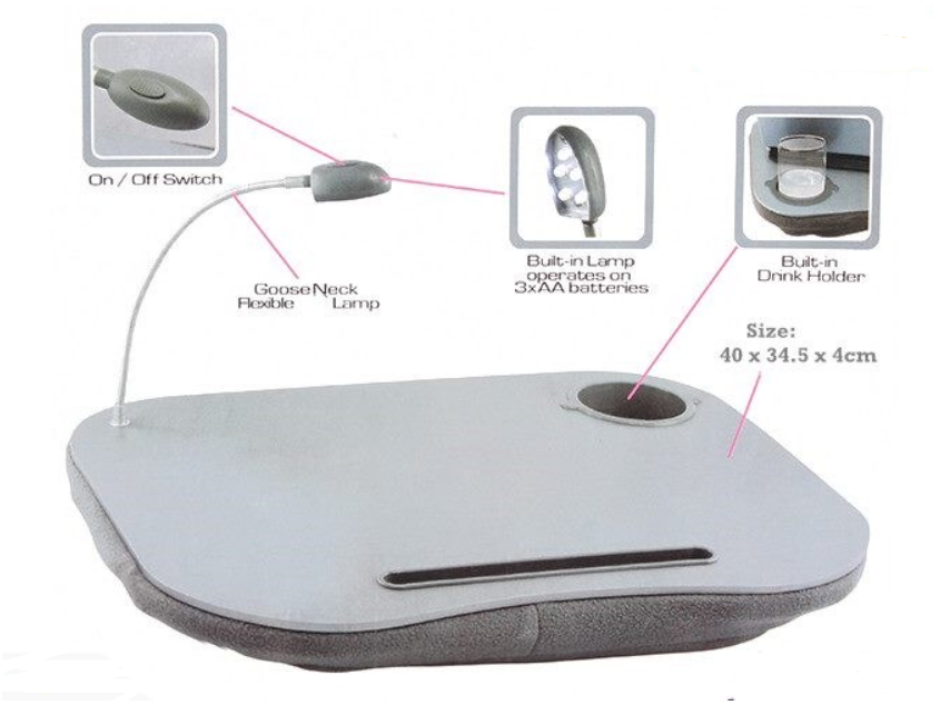 Laptop Cushion Tray Portable Notebook Tray Table