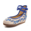 Chinese Ethnic Embroidery Inner high Heel Elevator Cheongsam Dress Shoes Plum