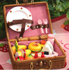 Kinder' Spielzeug Süß Holz Pack Dessert Set mit einen Großartigen Rohr Carry Box