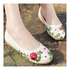 Old Beijing Cloth Embroidered Shoes Manual Ribbon   white