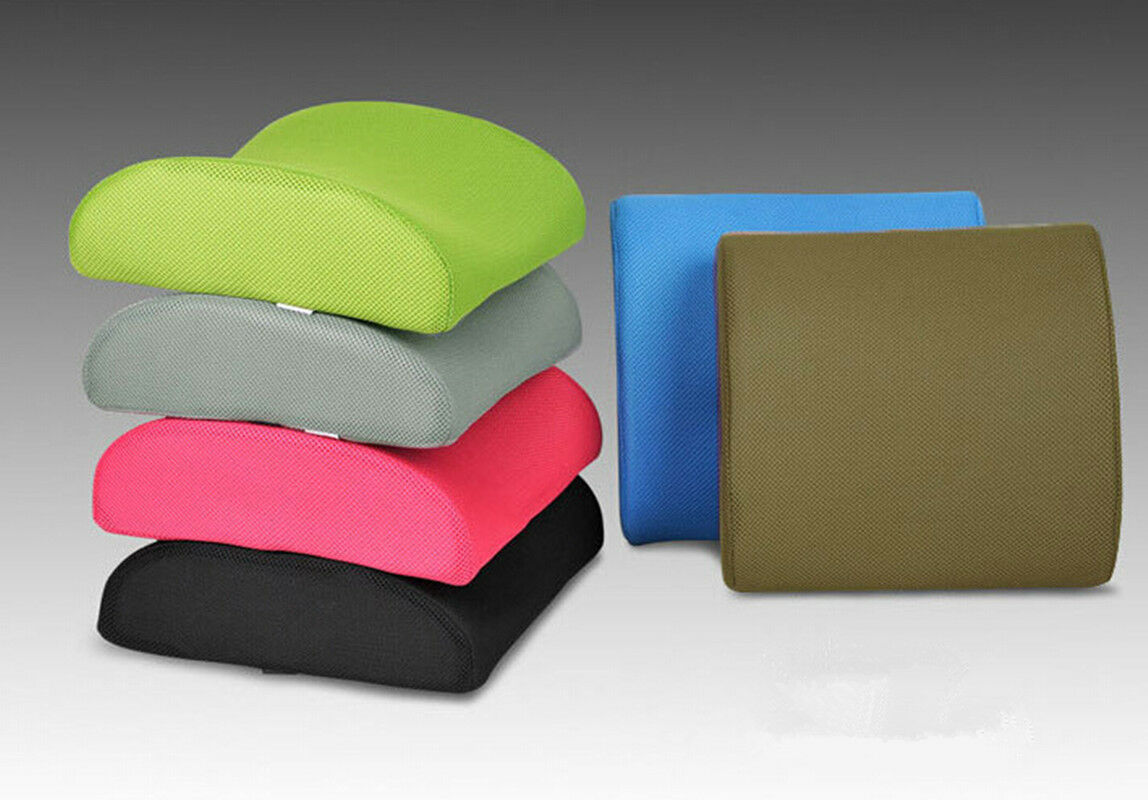 Back Support Cushion Pillow Memory Foam Lumbar Office Home Chair Car Seat