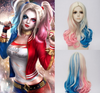 Suicide Squad Harley Quinn Tono 3 Color Ondulación Rizado Cosplay Peluca