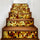 New 3D DIY PVC Waterproof  Stair Decals Wall  Floor Sticker  Mosaic Gold QS004G