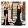 Sexy Lace Chiffon Backless Evening Formal Party Cocktail Long Dress Prom Gown