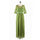 Lace Macrame Sexy Chiffon Full Dress   green