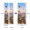 Porte Autocollant Neuf 3d Diy PVC Imperméable Décoration Murale Feu Ballon Qd047
