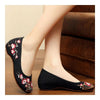 Plum Flower Old Beijing Embriodered Cloth Shoes   black