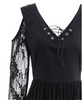 Medieval Renaissance Gothic Lace  Asymmetrical High Low Cosplay Retro Gown Dress