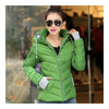 Winter Woman Hoodied Short Plus Size Down Coat   green