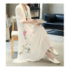 Vintage China Traditioneller Stil Locker Sitzend 2-teilig Imitat Anzug Abend