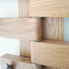 Wandmontage Oak Massivholz Zink Nickel Drehgelenk Rack mit 5 Schienen Mantel Hut