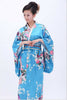 Vintage Luxurious Japanese Kimono Cosplay Costume Yukata Gown sakura light blue
