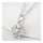 Necklace Lucky Clover 18K Gold Platinum Zircon Pendant   white