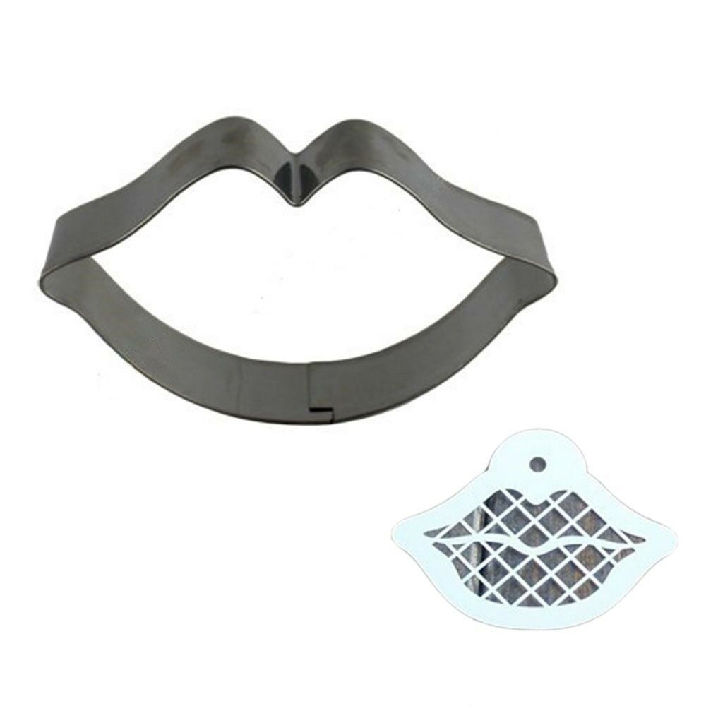 Stainless Steel Cookie Cutter Mold + Appropriate Cookie Spray/Brush Pattern 32#