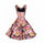 Women Vintage 50s Rockabilly  Wrapped Chest Floral Printed Swing Dress
