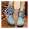 Vintage Beijing Cloth Shoes Embroidered Boots jeans 35
