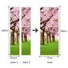 Neuf 3d Diy PVC Imperméable Porte Autocollant Mural Sakura Arbre Qd009