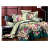 3D Flower Bed Quilt/Duvet Sheet Cover 4PC Set Cotton Sanded 028