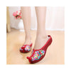 Old Beijing Cloth Shoes Summer Woman Cowhells Sole Embroidered Shoes Slipsole Vi