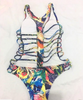 Sexy Quality Peacock Floral Hollow Out Monokini Bikini Swimsuit Swimwear Bathing